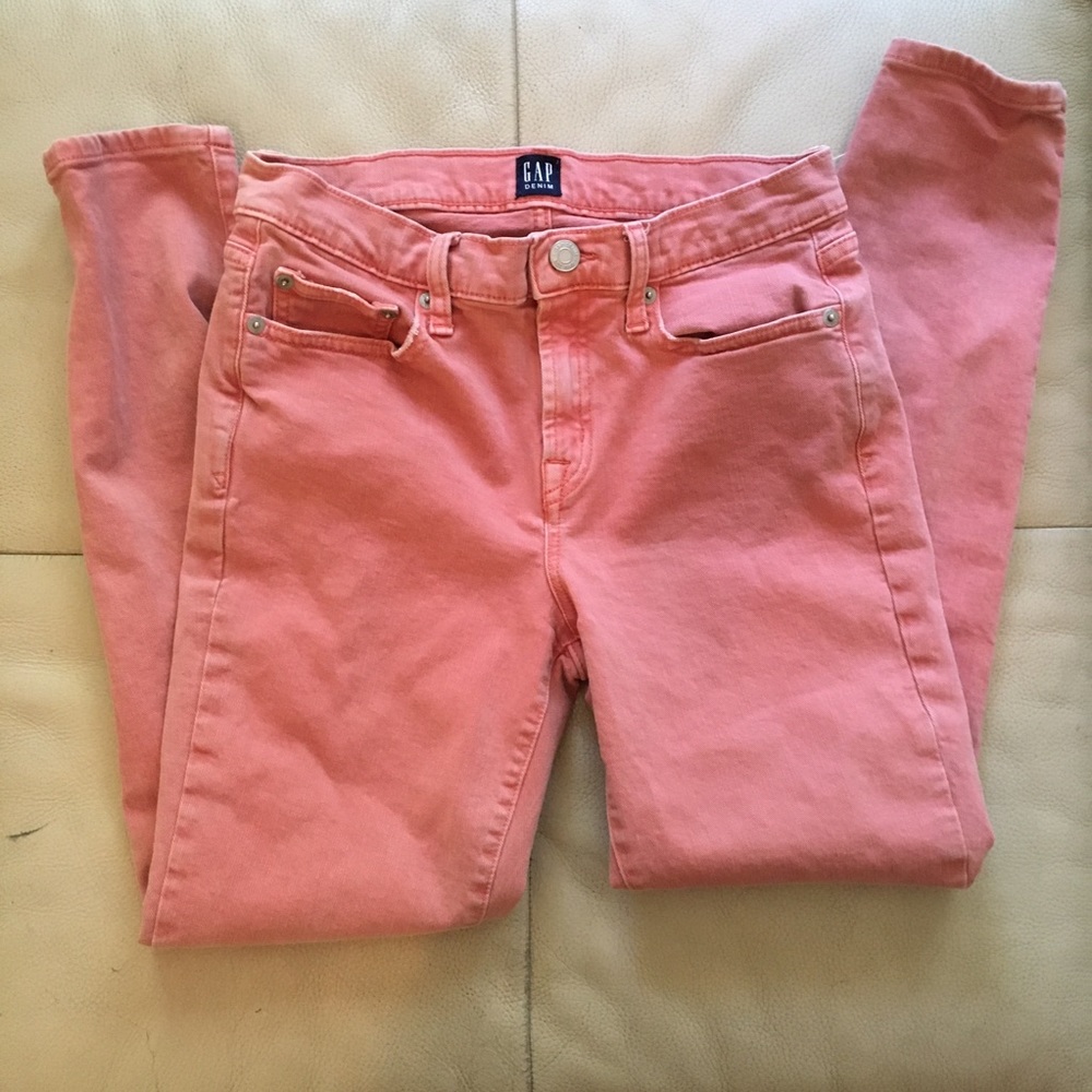 GAP pink true skinny jeans